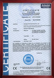 ruCE certificate for rotor flow meter
performance of produc