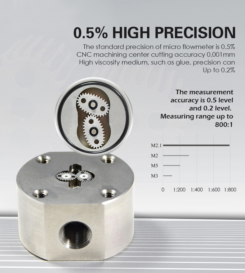 G Series Dosing System Gear Metering Pump Micro Flowmeter 0.02~8L/min(图2)