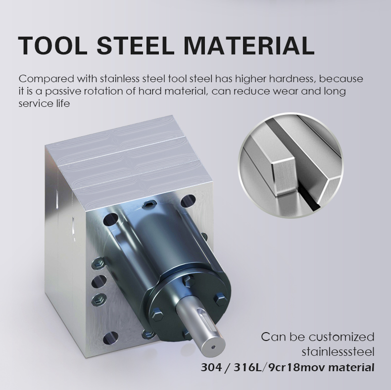 Compared with stainless steel tool steel has higher hardness, because it is a passive rotation of hard material, can reduce wear and long service life